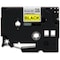Brother 18mm (3/4") Black on Yellow Laminated Label Tape (8m/26.2') TZE641 - alternate 2